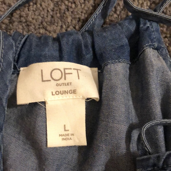 Lounge Chambray Romper with Decal - Picture 3 of 4